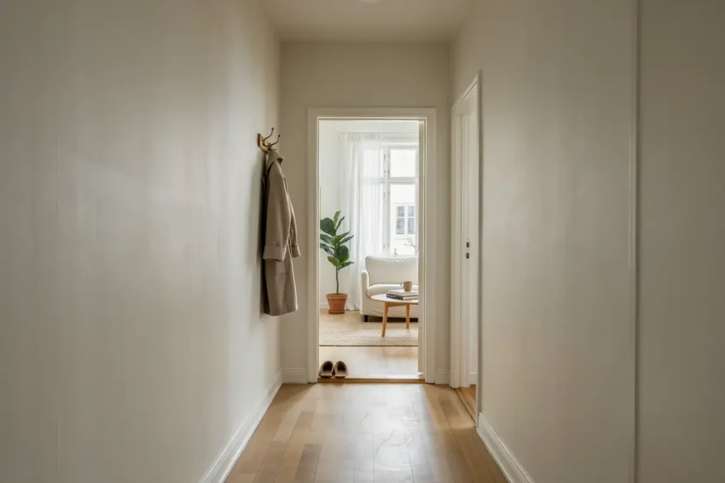 m lning av hall och vardagsrum i stberga rsta
